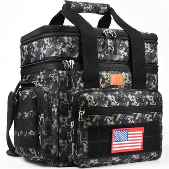 Tactical Lunch Box for Men, Expandable Heavy Duty Double Deck Tactical Lunch Bag - Picture 1 of 7